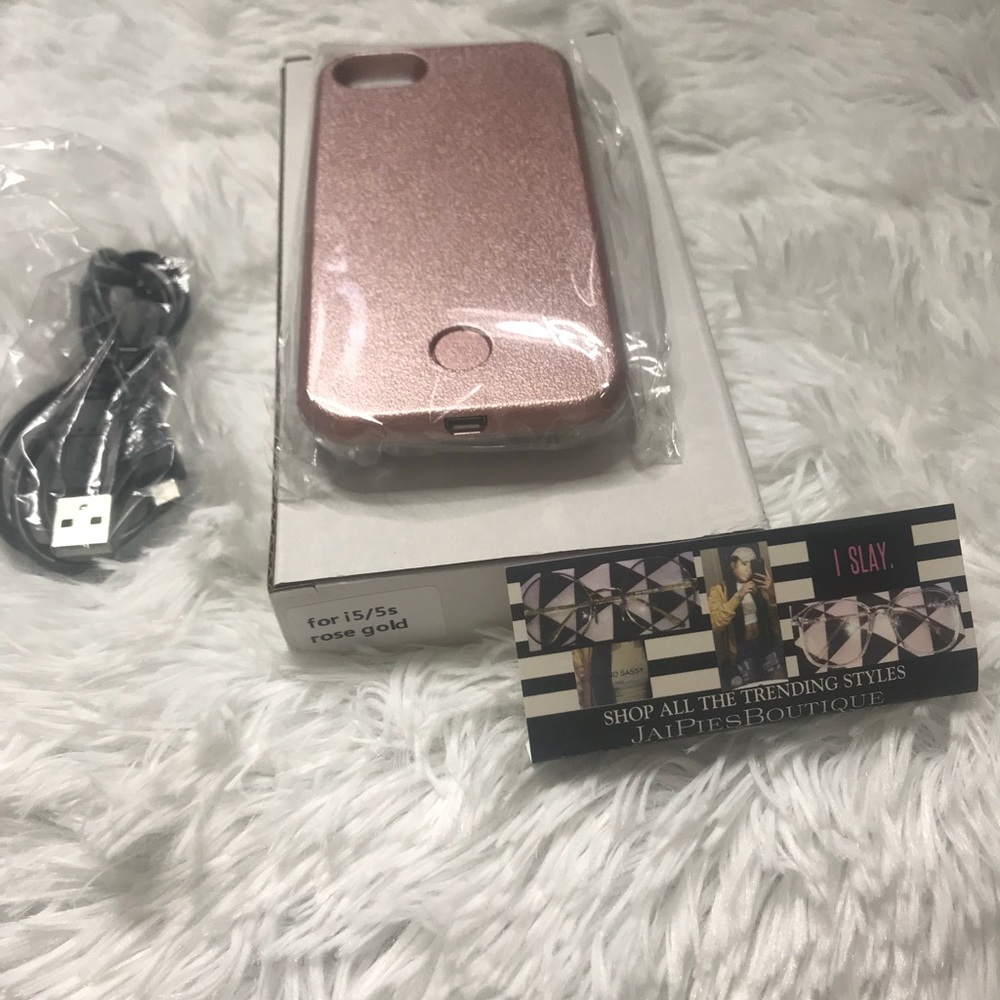 iPhone 5 rose gold selfie case